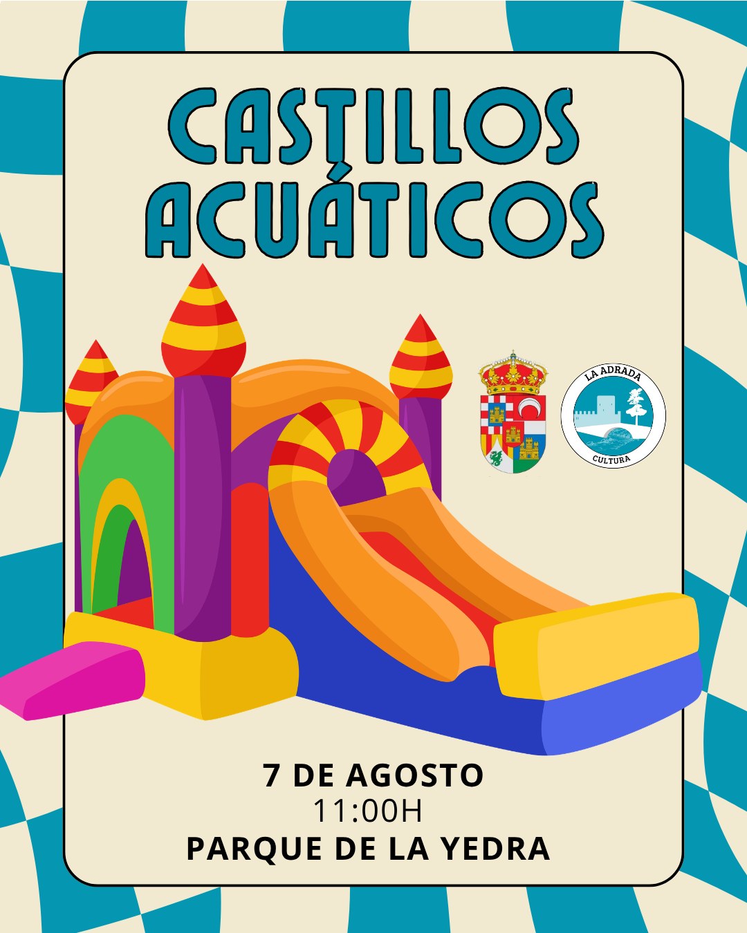 Cartel de los Castillos Acuáticos, 7 de agosto de 2026 a las 11:00 en el Parque de La Yedra de La Adrada